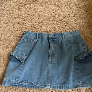SHEIN Blue Denim Mini Skirt